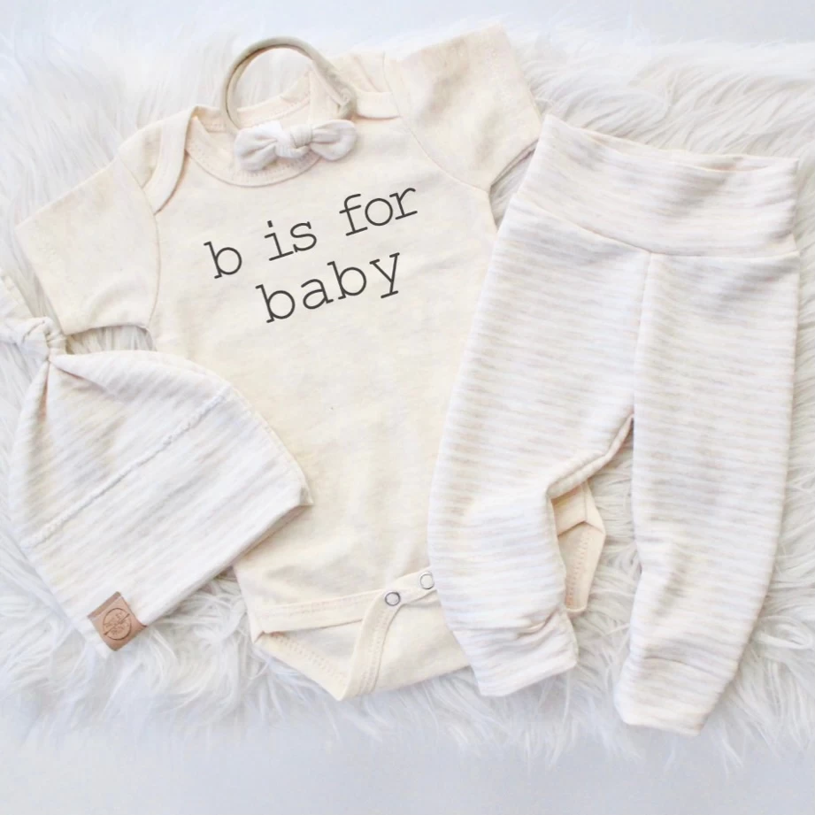 B Is For Baby Onesie - Oatmeal