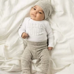 Little Brother Onesie - White & Grey