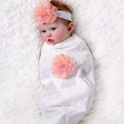 White Lace And Roses Bunting Set