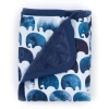 Oilo Indigo Elephant Cuddle Blanket