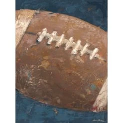 Vintage Football Canvas - Blue