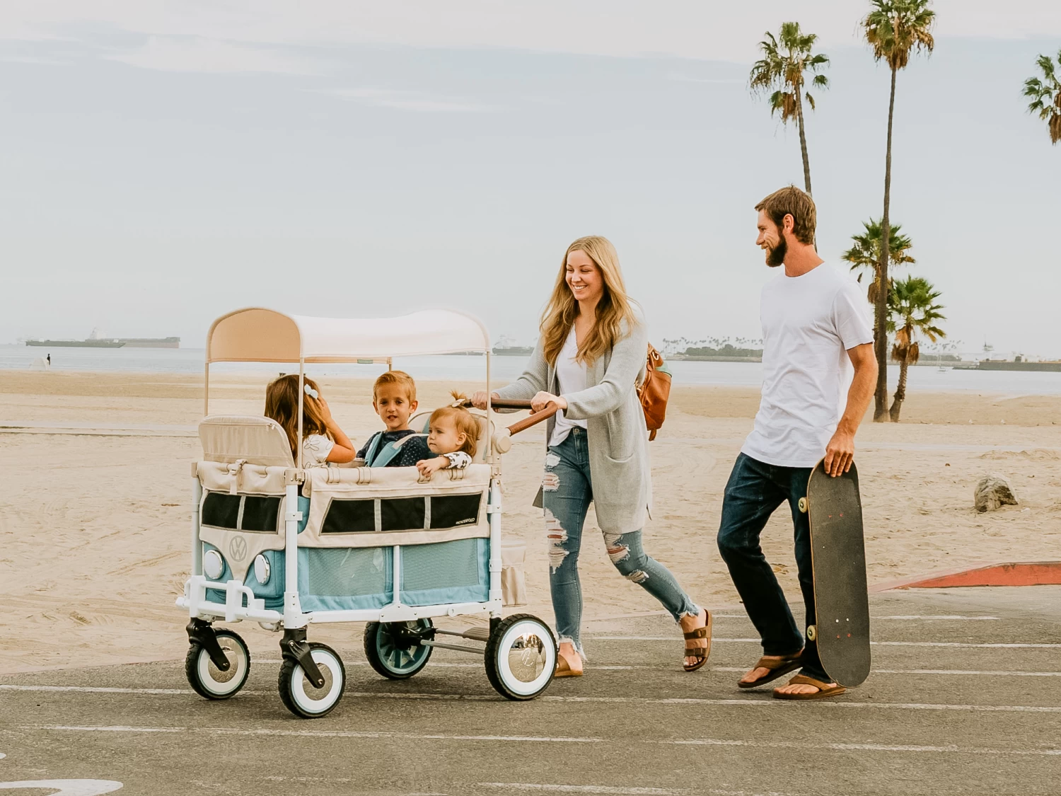 Wonderfold VW4 Volkswagen Stroller Wagon- Bondi Blue - Image 8