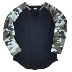Appaman Baseball Tee - Black Camo