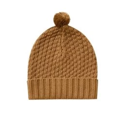 Quincy Mae Knit Pom Beanie - Walnut