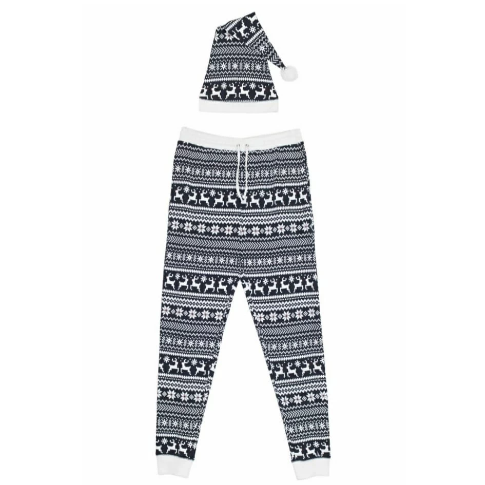 Organic Holiday Men's Jogger & Cap Set - Rudolph