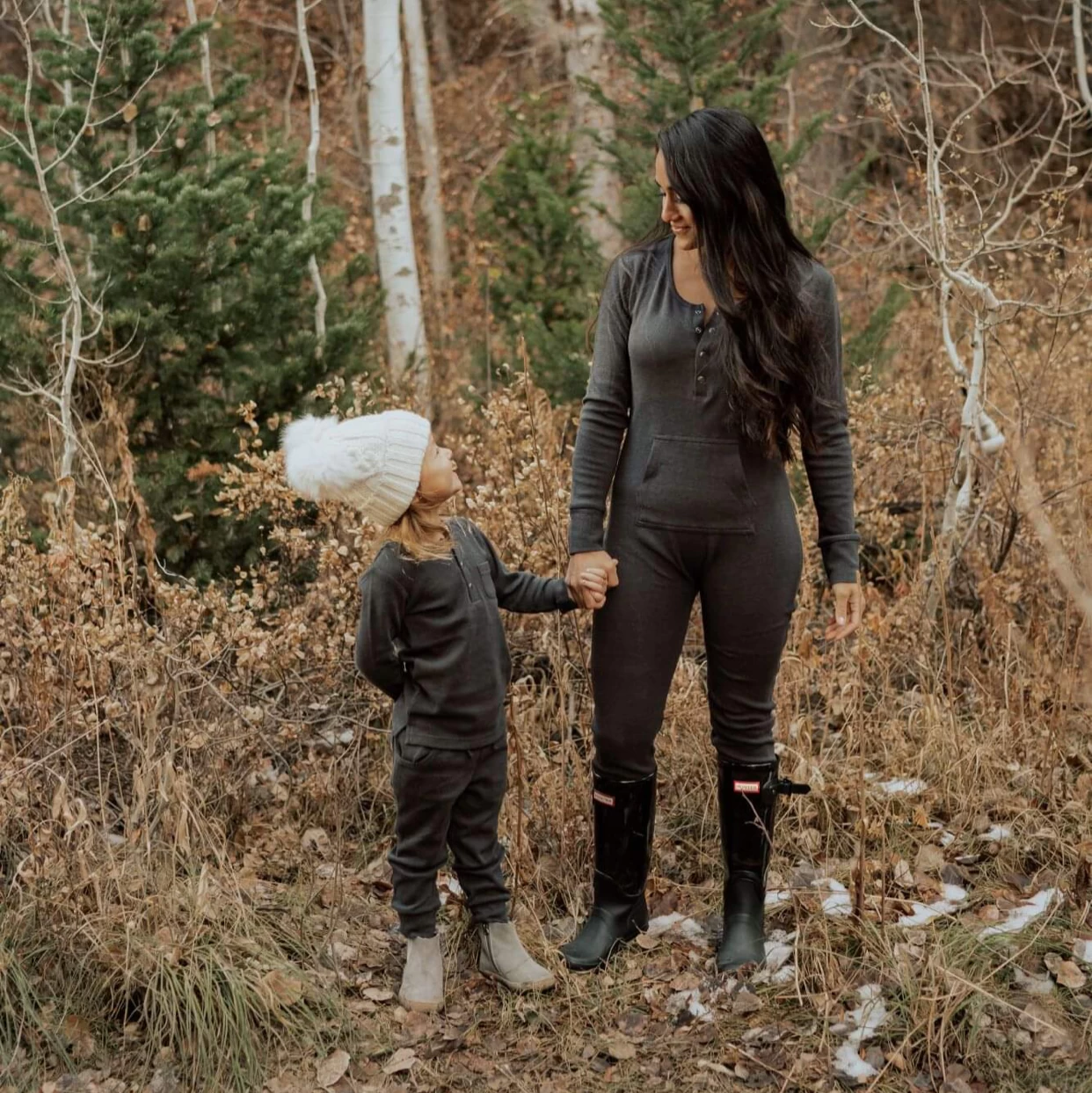 Organic Women's Coal Thermal Onesie