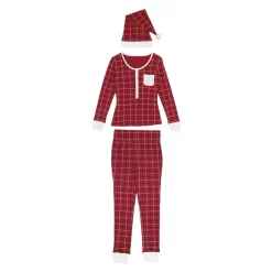 Organic Holiday Women's 2-Pc Lounge Set With Cap - Santa Baby