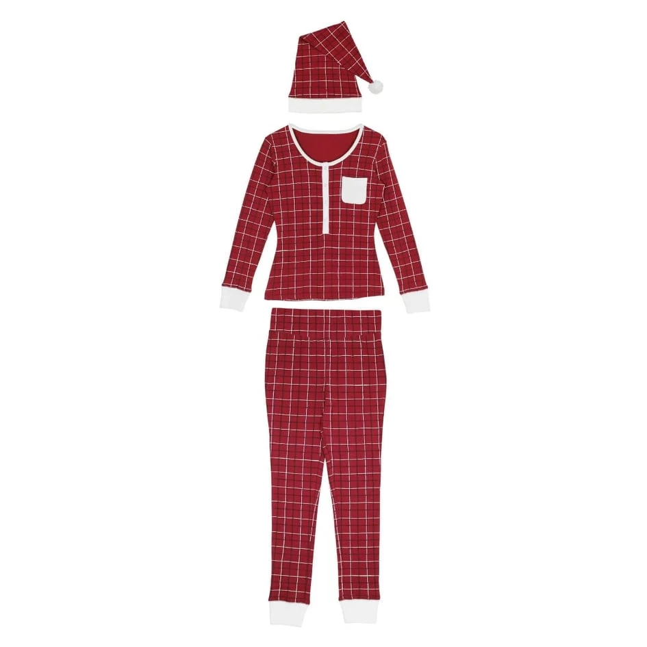 Organic Holiday Women's 2-Pc Lounge Set With Cap - Santa Baby