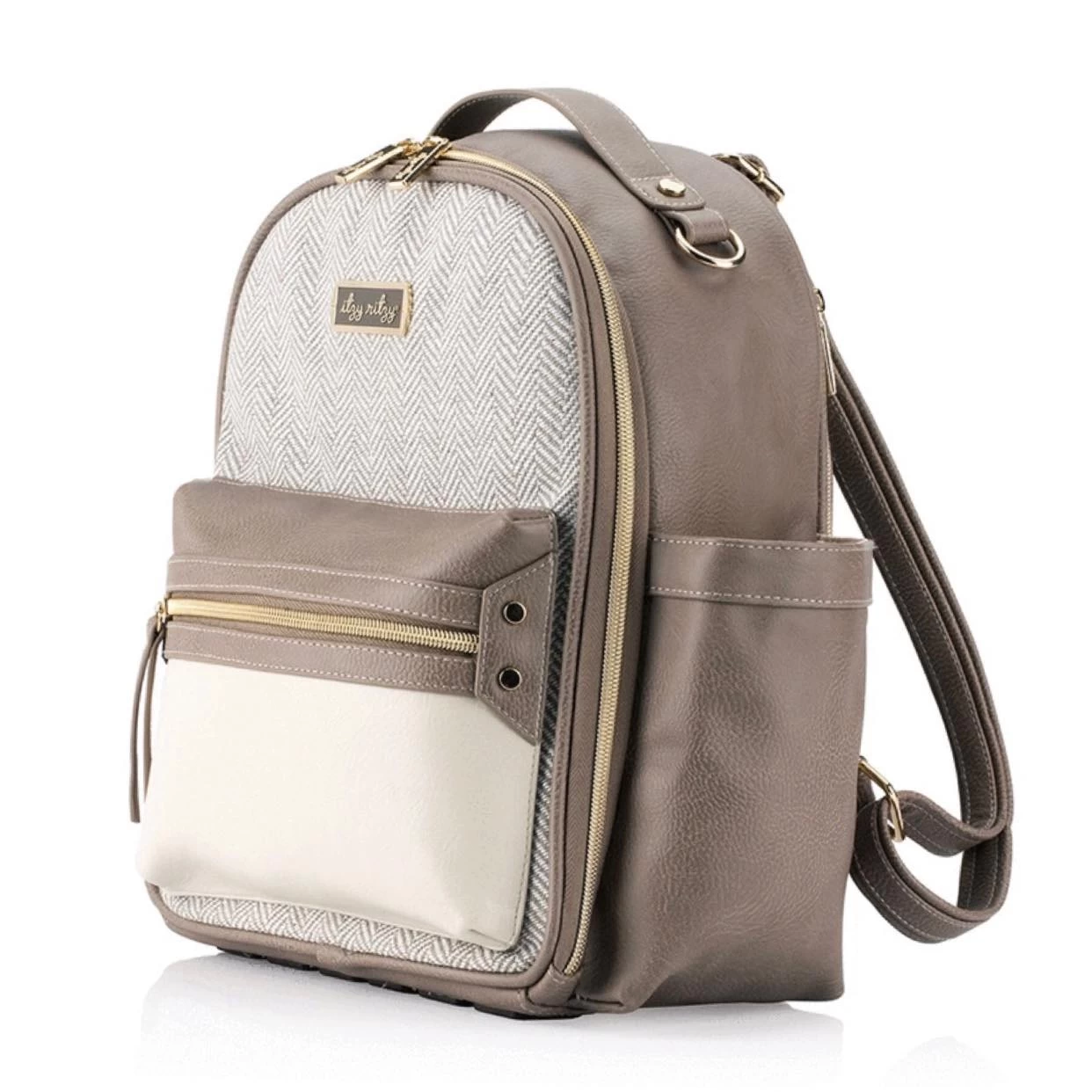 Itzy Mini Diaper Bag Backpack - Vanilla Latte - Image 2