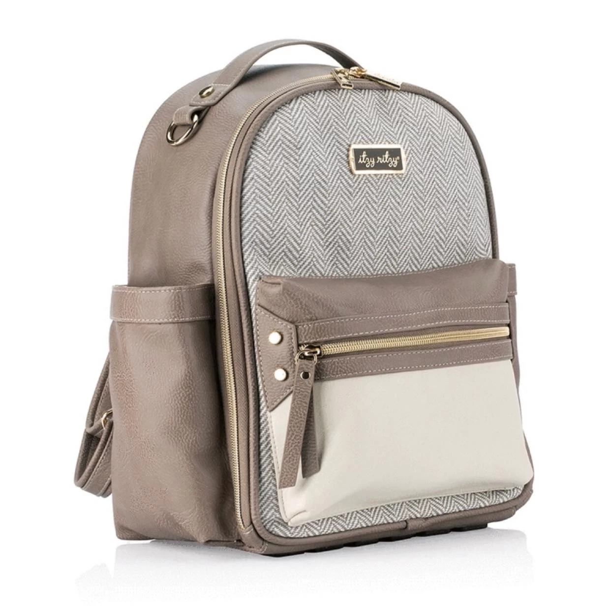 Itzy Mini Diaper Bag Backpack - Vanilla Latte - Image 3
