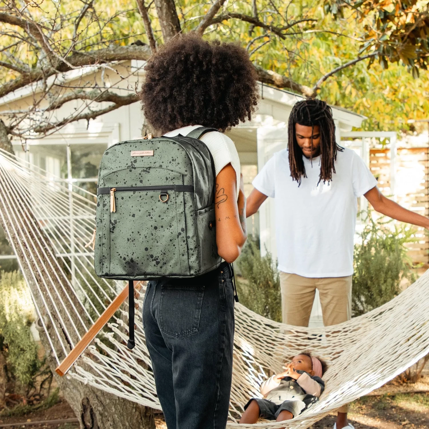 2-IN-1 PROVISIONS BREAST PUMP & DIAPER BAG BACKPACK IN OLIVE INK BLOT - Image 6