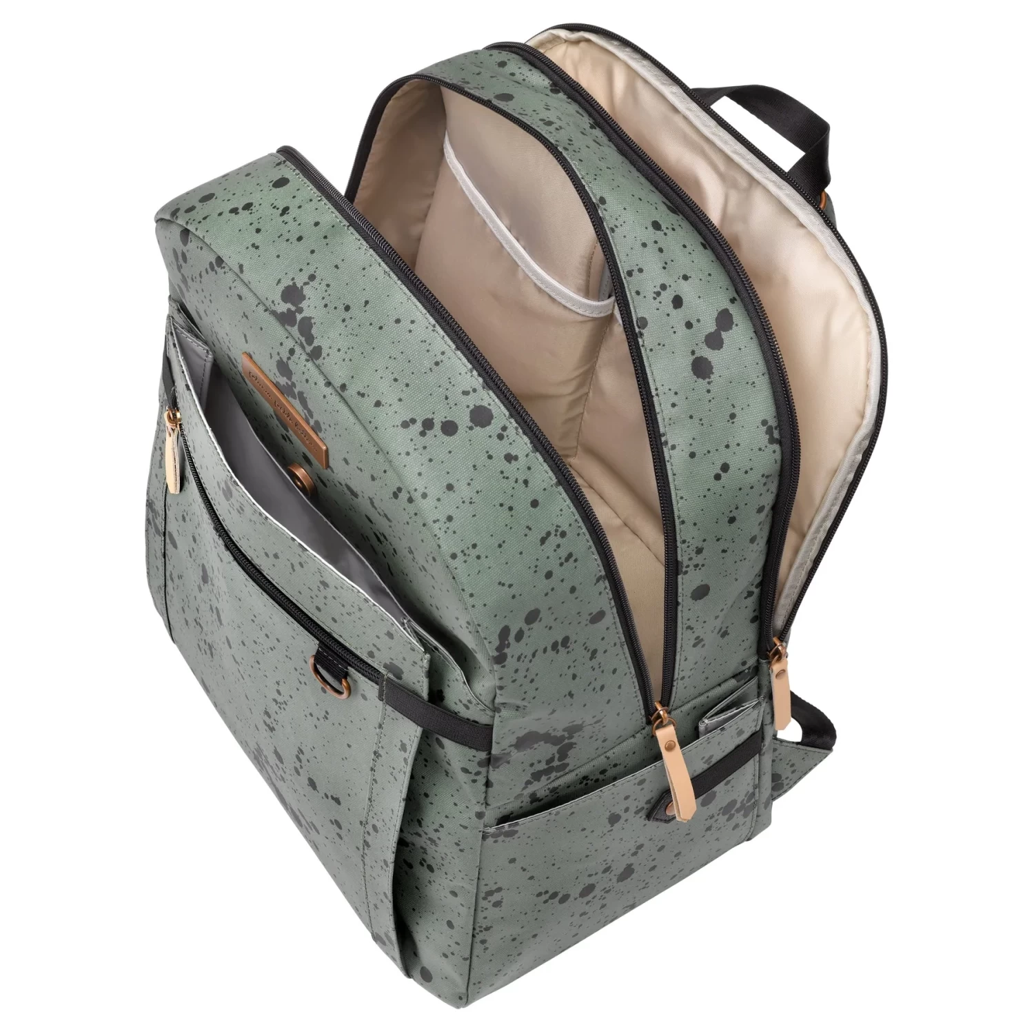 2-IN-1 PROVISIONS BREAST PUMP & DIAPER BAG BACKPACK IN OLIVE INK BLOT - Image 3