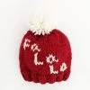 Fa La La Hand Knit Pom Beanie Hat
