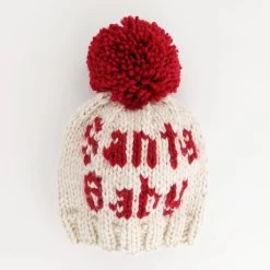 Santa Baby Hand Knit Pom Beanie Hat