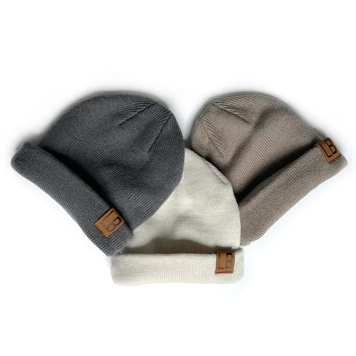 LB Knit Beanie - Pewter - Image 2
