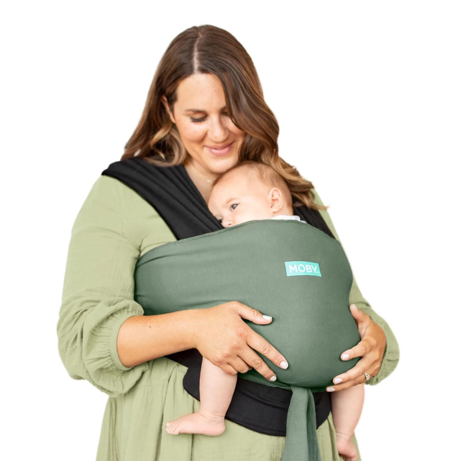 Moby Easy Wrap Carrier - Olive/Onyx