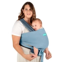 Moby Easy Wrap Carrier - Sea Spray Blue
