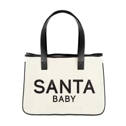 Mini Canvas Tote - Santa Baby