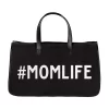 Black Canvas Tote - #MOMLIFE