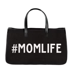 Black Canvas Tote - #MOMLIFE