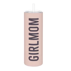 Skinny Tumbler With Straw - Girl Mom