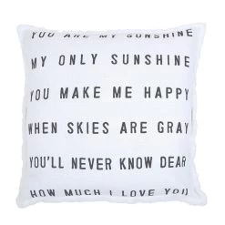 Face To Face Square Sofa Pillow - You Are My Sunshine