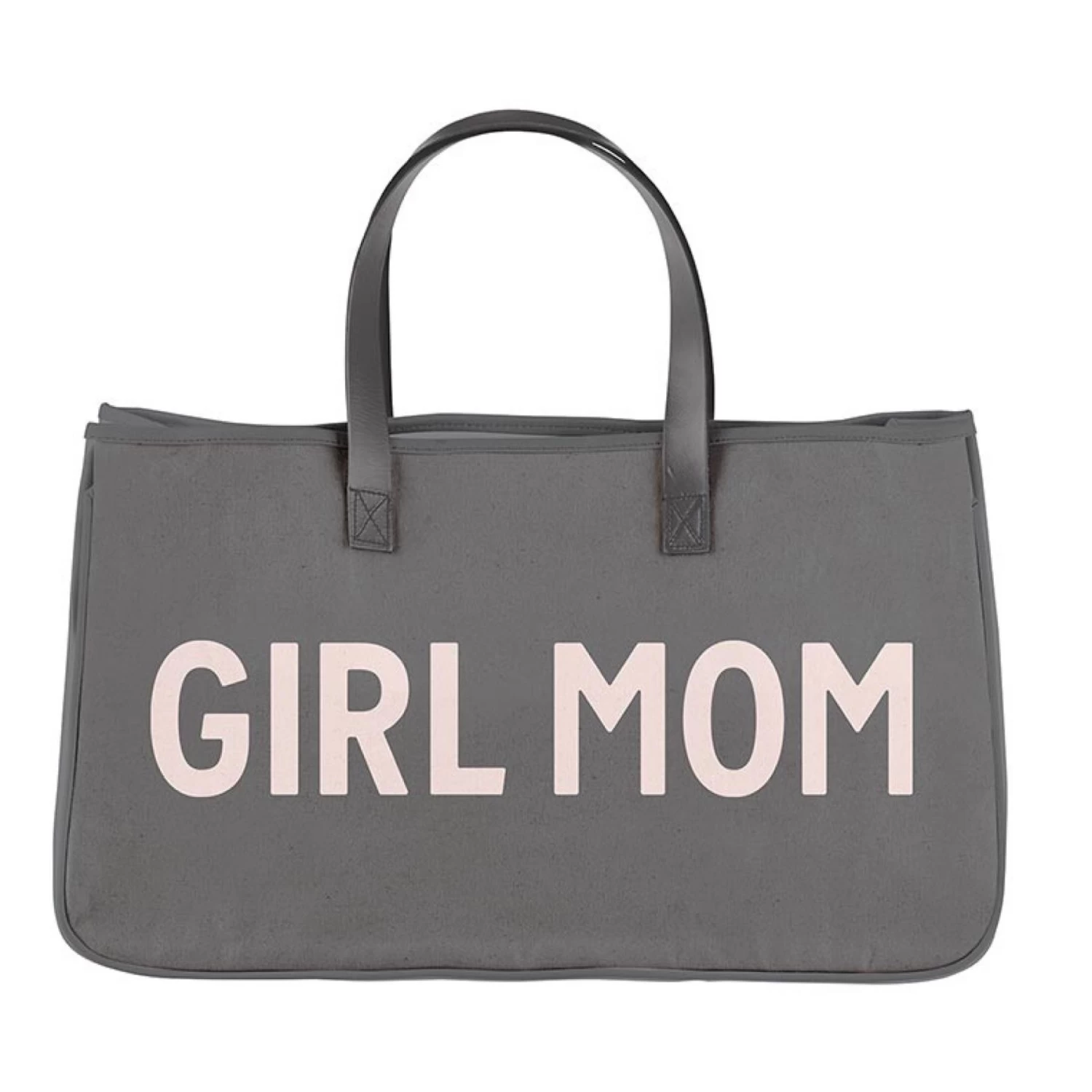 Grey Canvas Tote - Girl Mom