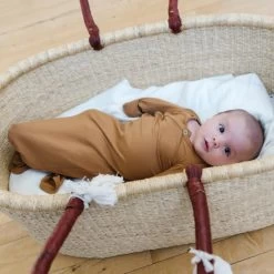 Camel Newborn Knotted Gown