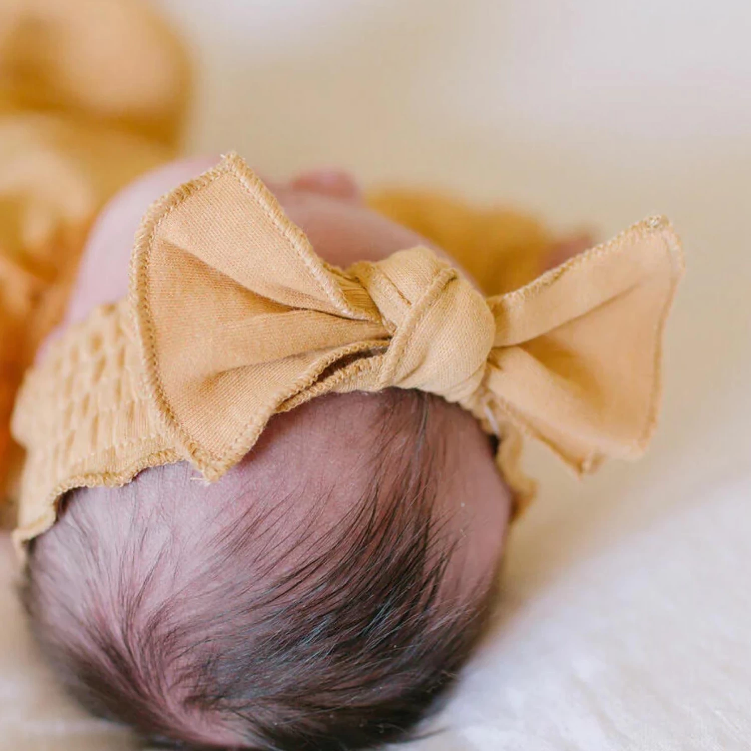 Honey Smocked Tied Headband