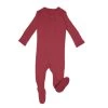Organic Long Sleeve Footed Overall - Appleberry