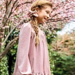 Girls Velvet Blush Dress Sparkle