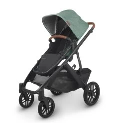 UPPAbaby Cruz V2 Stroller - Gwen (green Mélange Carbon Frame Saddle Leather)