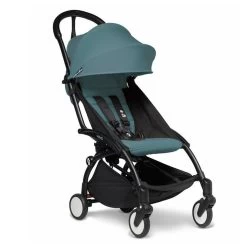 NEW! Babyzen YOYO2 Ultra Compact 6+ Stroller - Black/Aqua