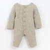 Play Up Knit Woven Jumpsuit - Oat