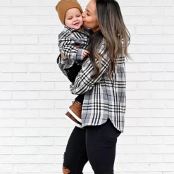 LB Adult Flannel Shacket - Ash