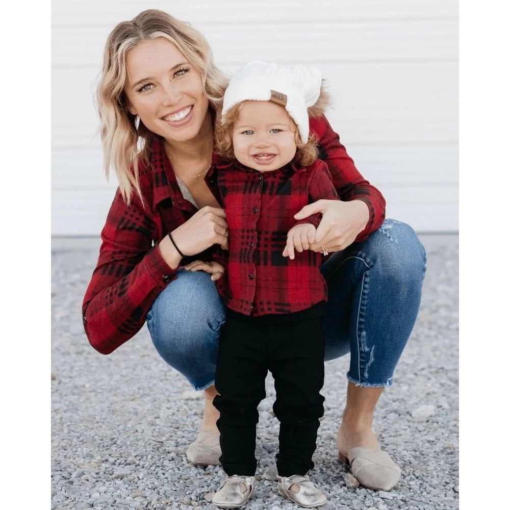 Adult Marrah Flannel - Red & Black - Image 3