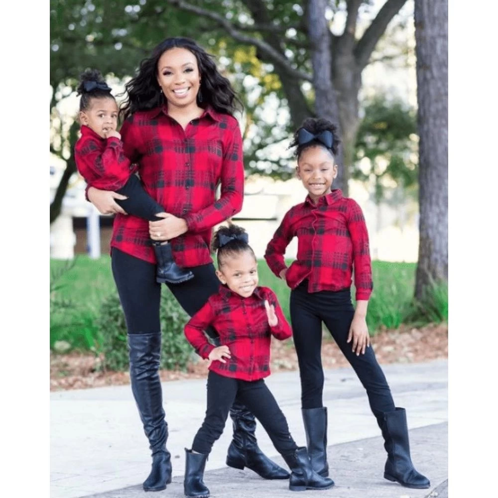 Adult Marrah Flannel - Red & Black - Image 2