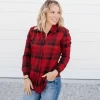 Adult Marrah Flannel - Red & Black