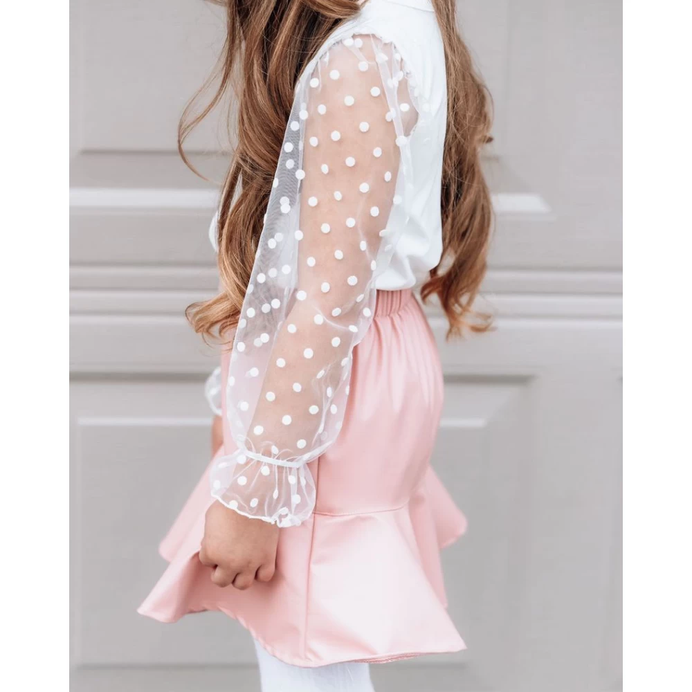 Destinee Dot Sleeve Leo - White - Image 4