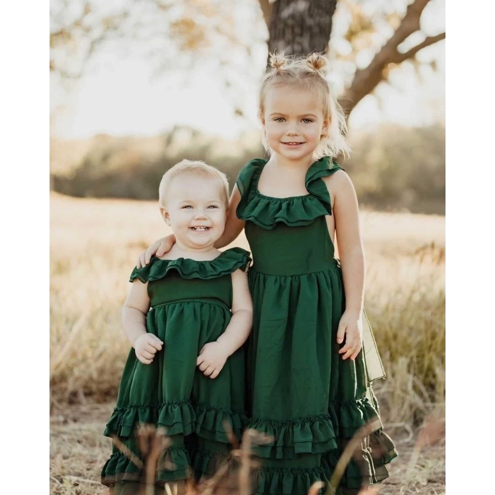 Nellie Ruffle Maxi Dress - Hunter - Image 3