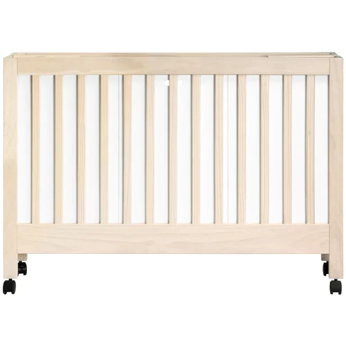 Babyletto Maki Full-Size Folding Crib With Toddler Bed Conversion Kit - Washed Natural - Image 3
