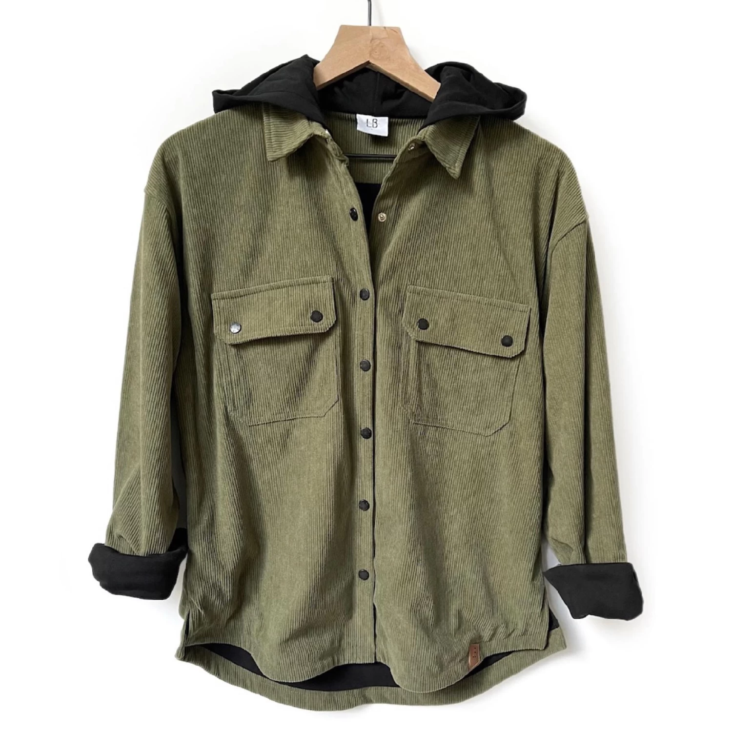 LB Adult Corduroy Shacket - Forest