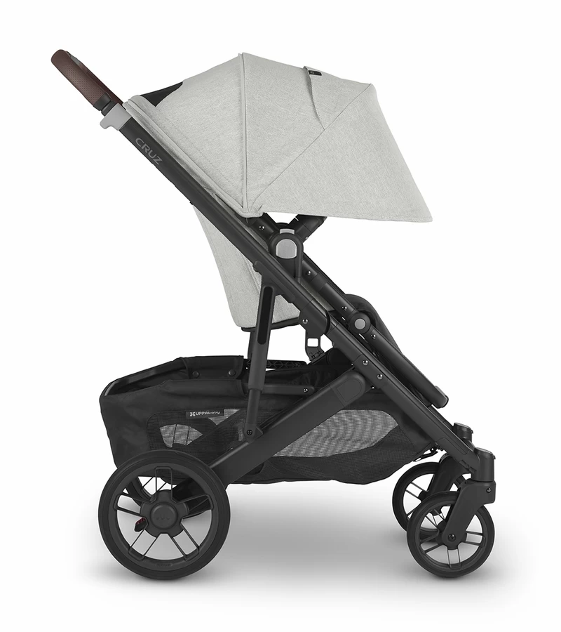 UPPAbaby Cruz V2 Stroller & PiggyBack Sibling Board - Anthony (White And Grey Chenille) - Image 4