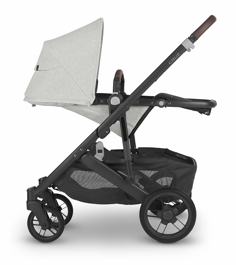 UPPAbaby Cruz V2 Stroller & PiggyBack Sibling Board - Anthony (White And Grey Chenille) - Image 6