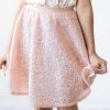 Peach Sequin Twirl Skirt