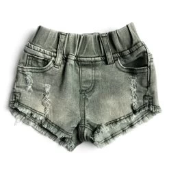 LB Cut Off Denim Shorties - Green Wash
