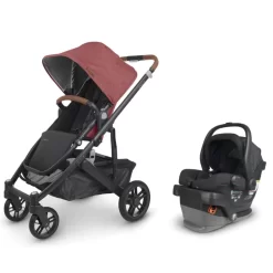 UppaBaby Mesa V2 Car Seat & Cruz V2 Stroller - Jake / Lucy Rosewood Melange