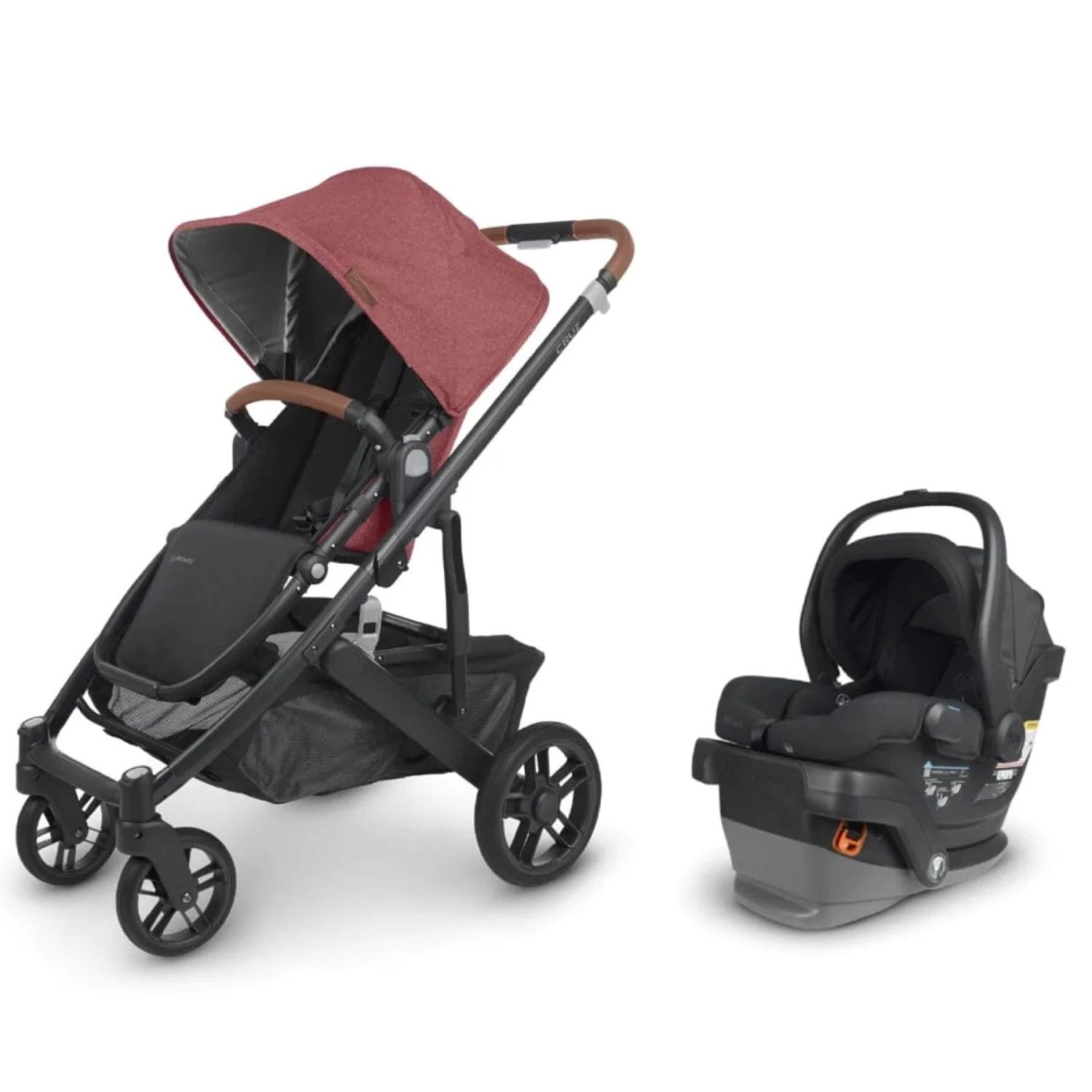 UppaBaby Mesa V2 Car Seat & Cruz V2 Stroller - Jake / Lucy Rosewood Melange