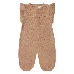 Quincy Mae Mira Knit Romper - Heathered Yellow