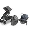 UPPAbaby VISTA V2 And MESA Max Travel System - Greyson Charcoal Melange/Gregory Blue Melange